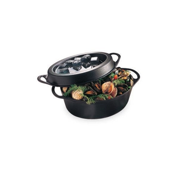 Cocotte fonte ovale Doufeu 32 cm 7,2 L noir mat Le Creuset
