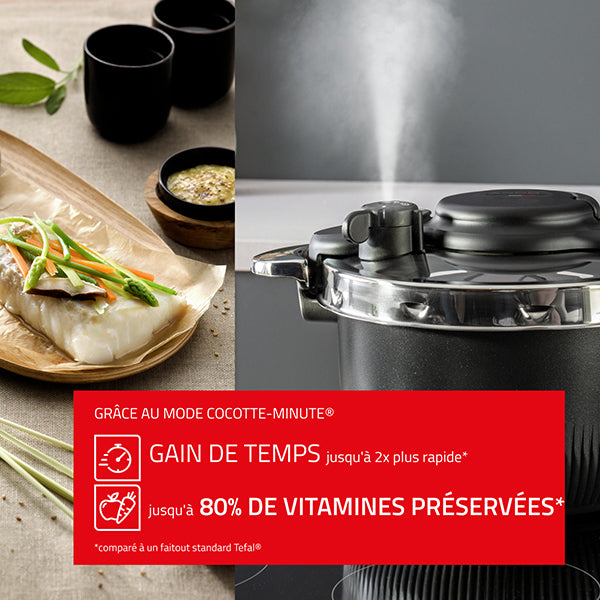 Cocotte-Minute® Clipso Tempo 3-en-1 6L Seb