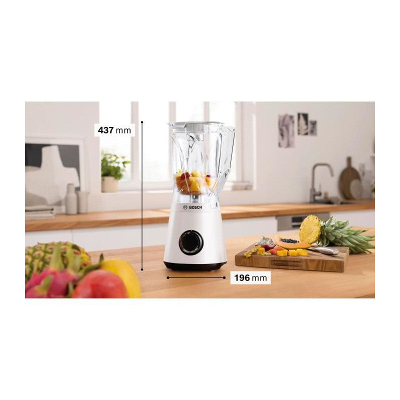 Blender Vitapower -   - Mmb6141w - 1200 W - 30000 Trs/min - 2 Vitesses + Turbo - Bol 2 L - 4 Lames Amovibles - Blanc Bosch