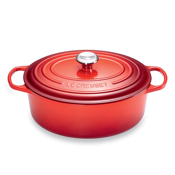 Cocotte fonte ovale cerise 31 cm Le Creuset
