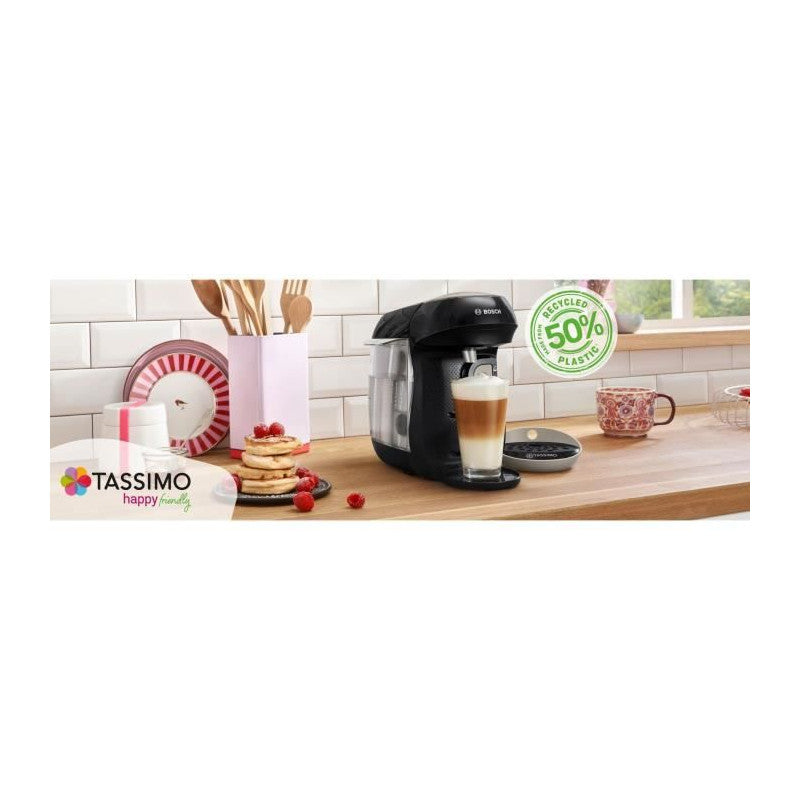 Machine A Café -   - Tas109e - Tassimo Happy - 1400 W - 0,7 L - Creme / Noir Bosch