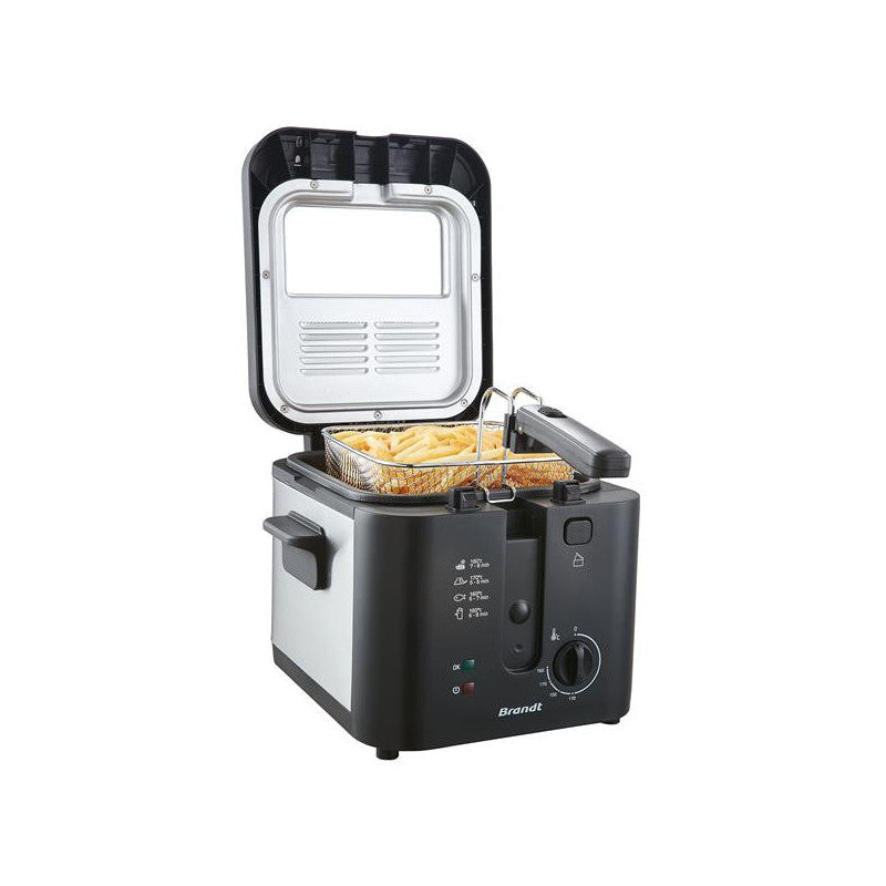 Friteuse Classique 1600w 2,5l 900gr Th° Hublot Couvercle Demontable   - Fri25x2 Brandt