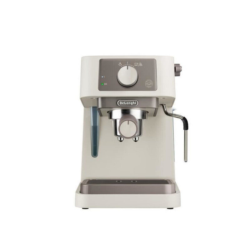 Machine A Expresso -   - Stilosa Ec235.cr - Solo Pompe - Bouilloire Inox - Compatible Ese - Buse Vapeur - Finition Creme Delonghi