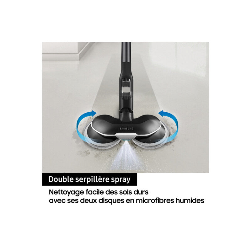Aspirateur Balai   Pack Jet 85 Pet Vert + Double Serpilliere Spray + 2eme Filtre A Particules Fines Samsung