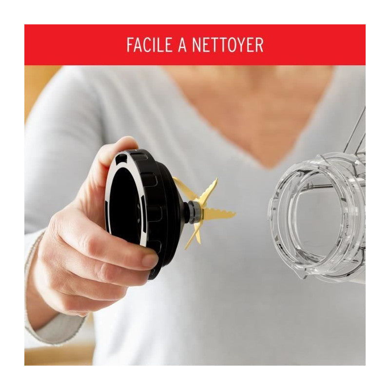 Moulinex blender, bol léger incassable 2 l, mixeur haute vitesse, lames powelix life, nettoyage facile, perfectmix Moulinex