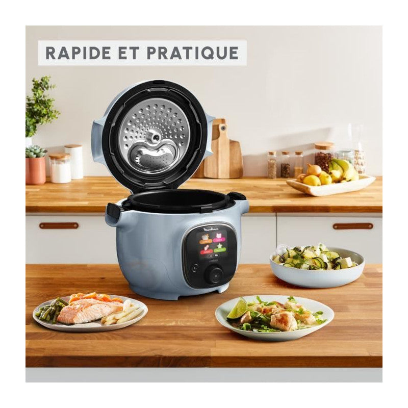 Cookeo Mini Multicuiseur Intelligent Haute Pression, 3 L, 150 Recettes Intégrées, Intuitif, Application Dédiée Ce88 Moulinex