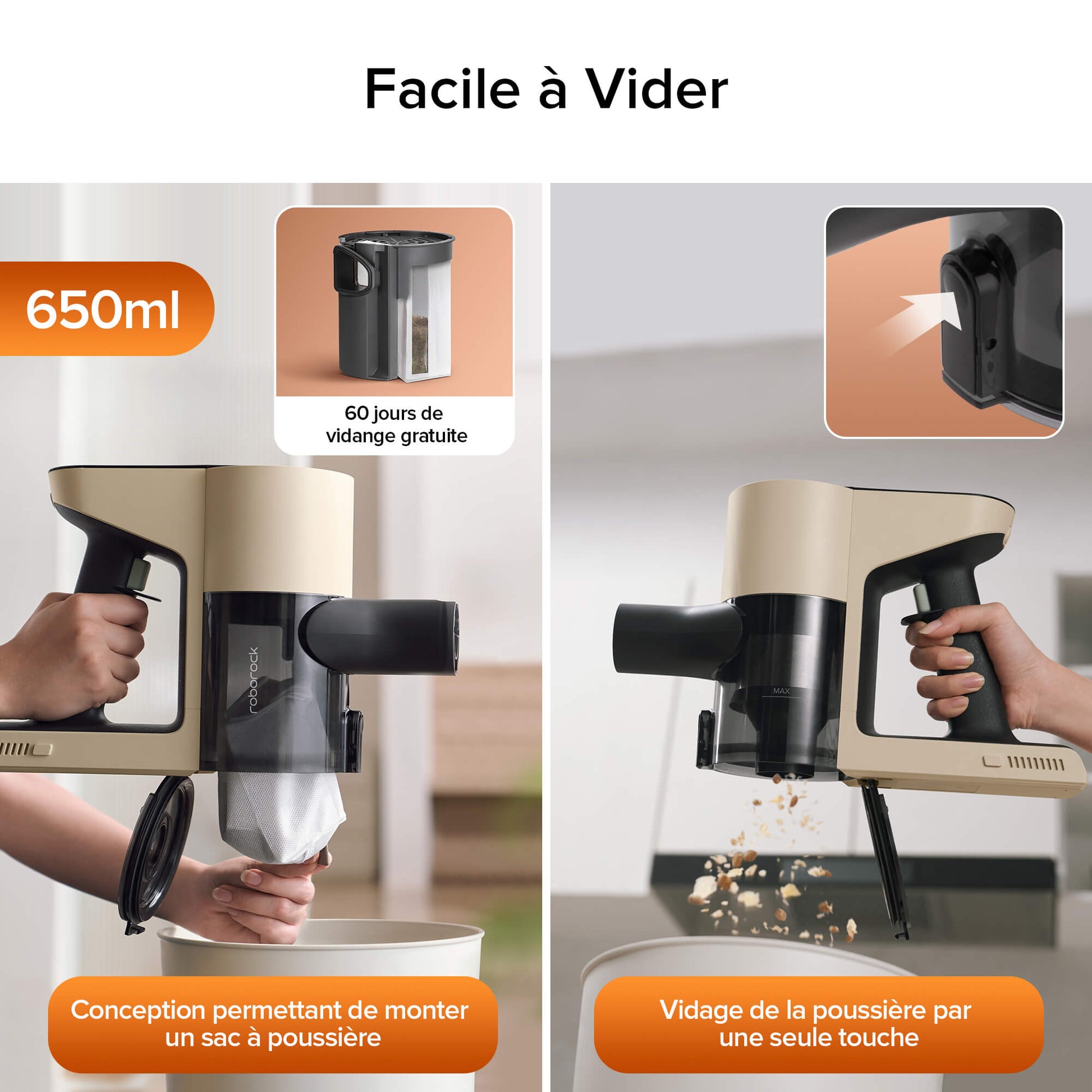 Roborock H5 Aspirateur balai sans fil