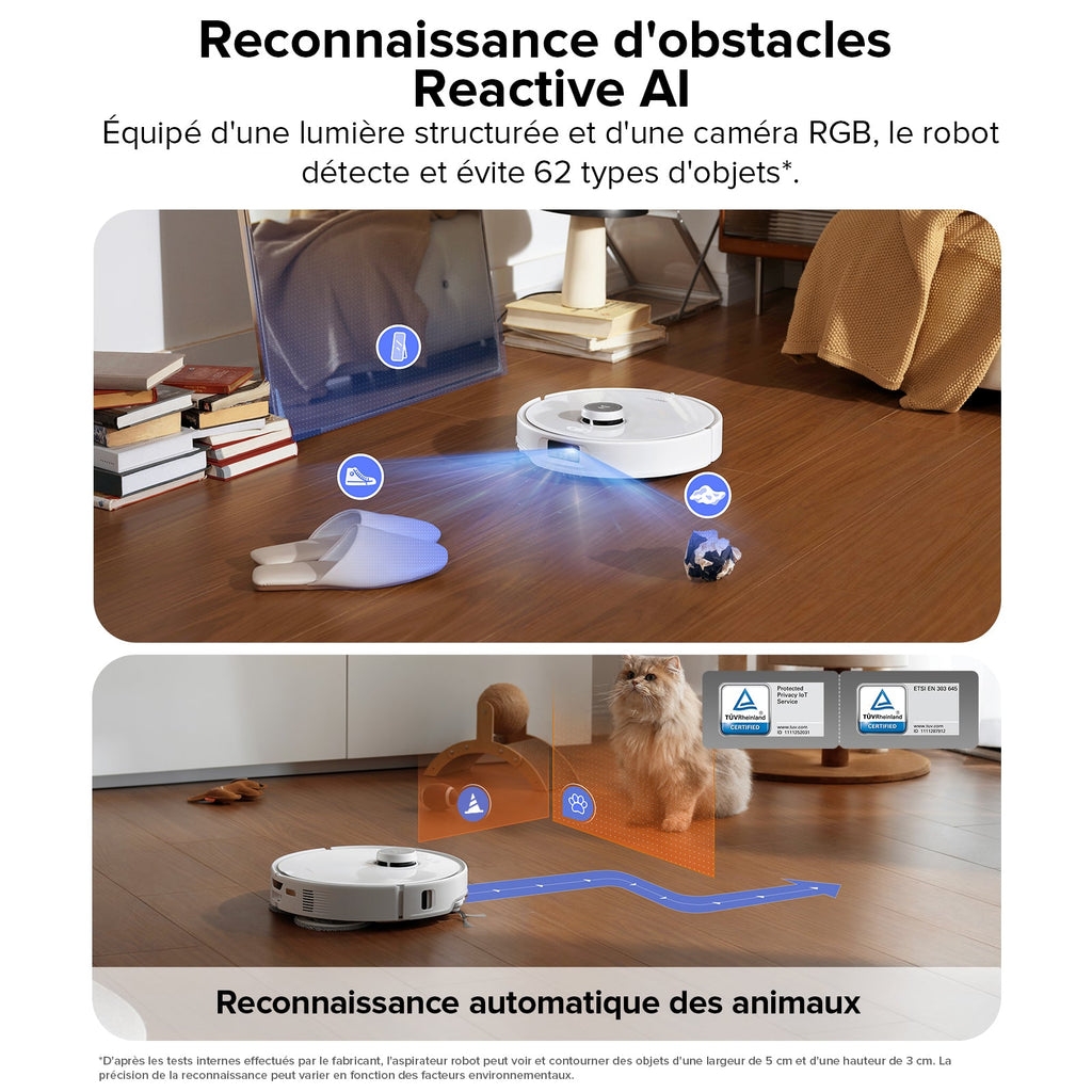 Roborock Qrevo Edge robot aspirateur laveur avec station d’accueil multifonctionnelle 3.0
