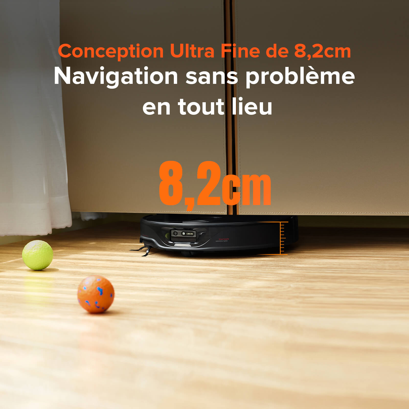 Roborock Qrevo Slim robot aspirateur laveur avec Système autonome StarSight™