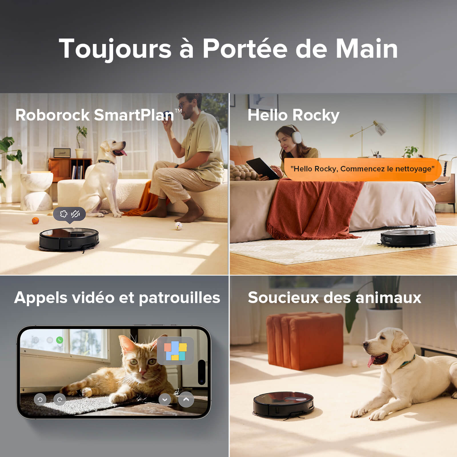 Roborock Qrevo Slim robot aspirateur laveur avec Système autonome StarSight™