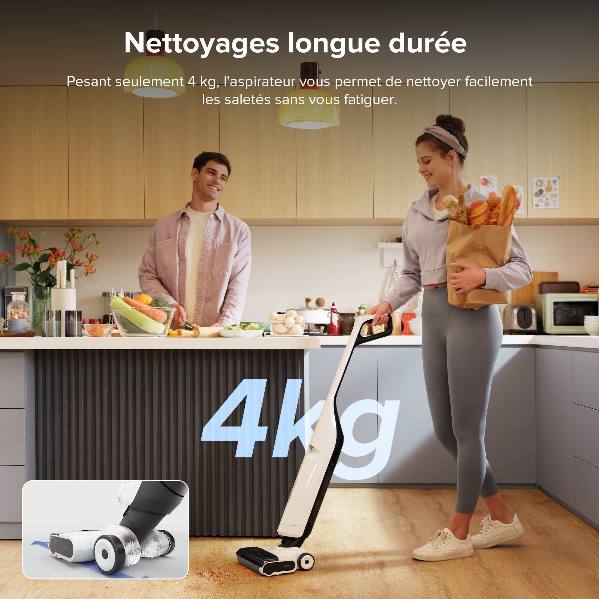 Roborock Flexi Lite aspirateur laveur sans fil sec et humide