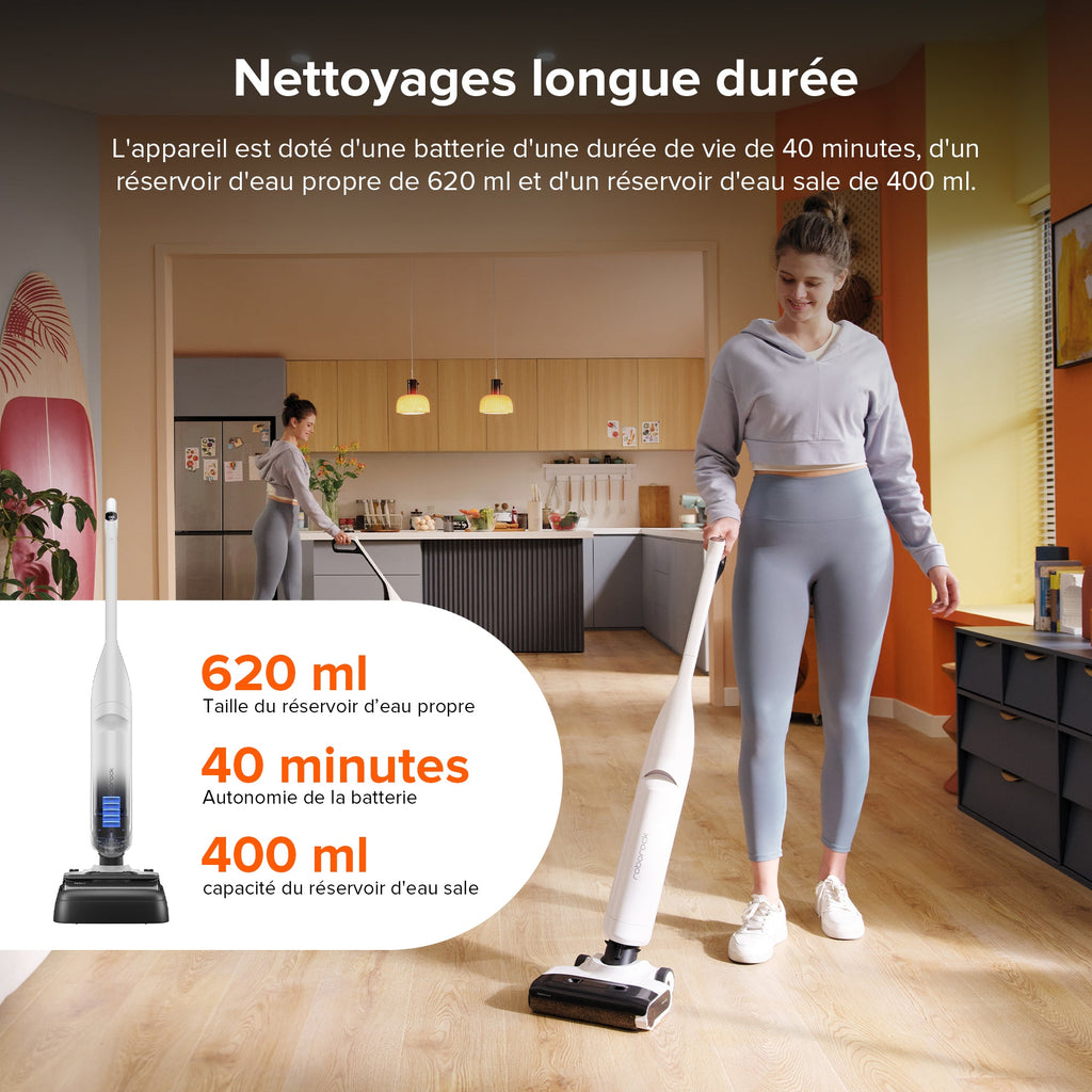 Roborock Flexi Lite aspirateur laveur sans fil sec et humide