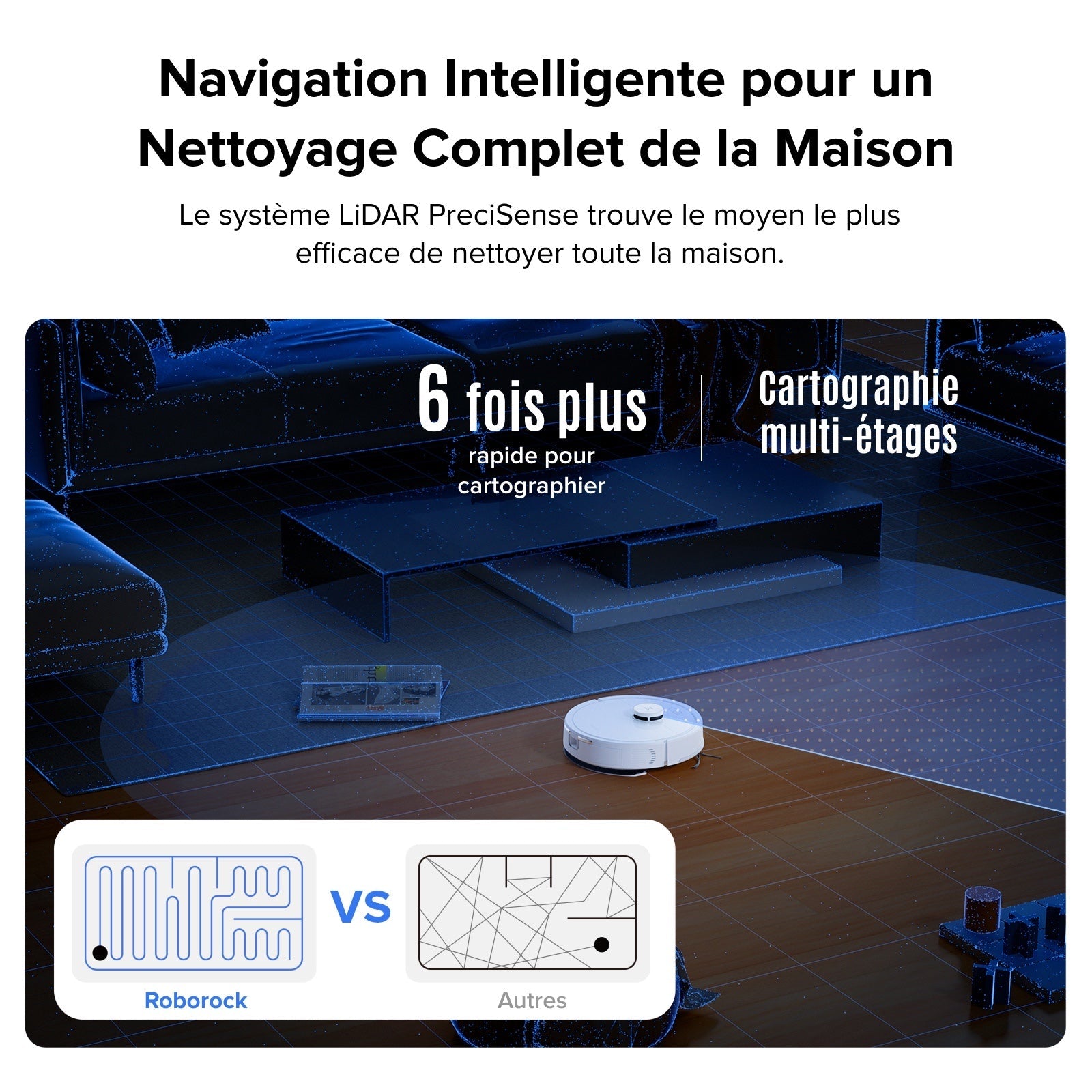 Roborock Q7 L5 robot aspirateur avec aspiration de 8 000 Pa